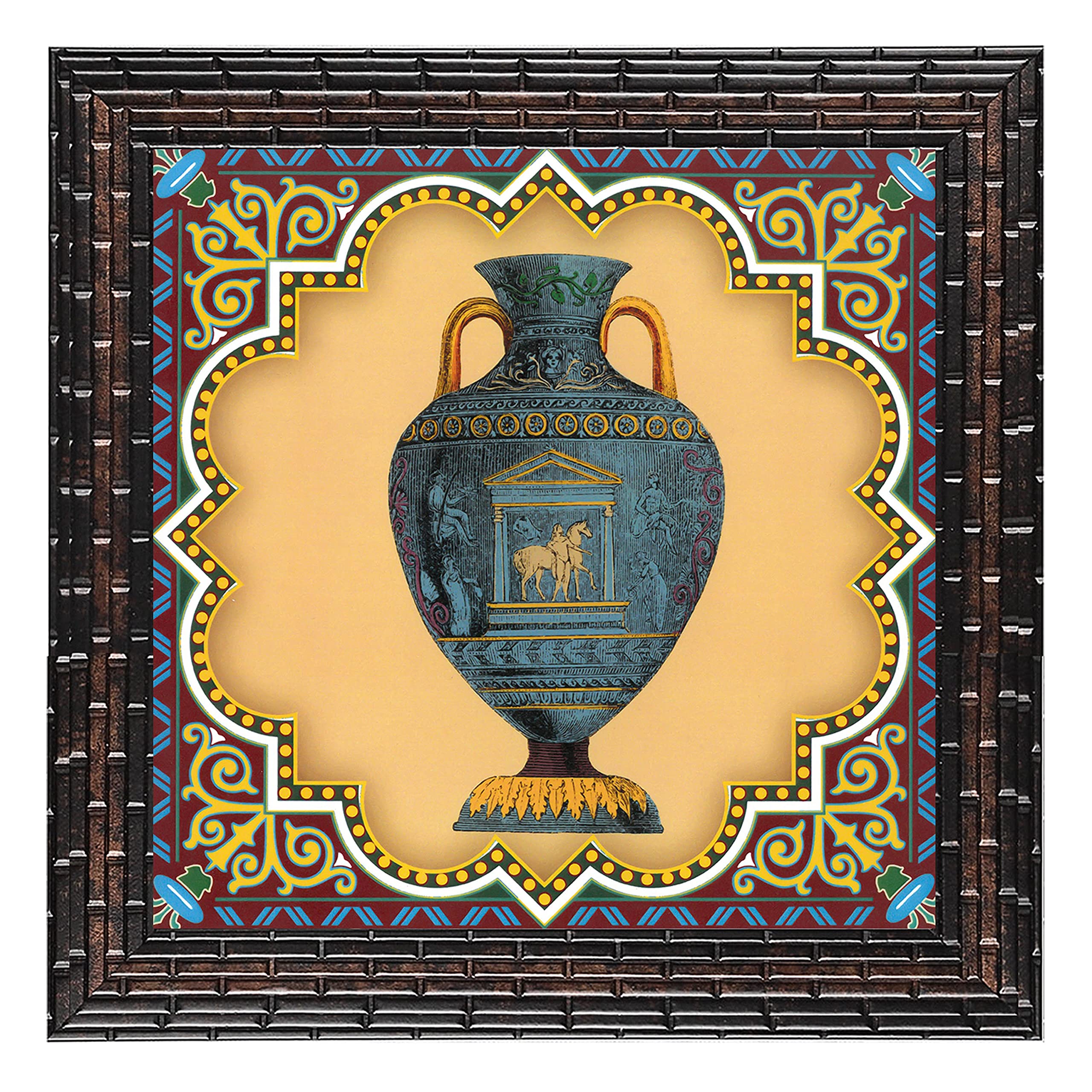 Indianara Motivational Quote Framed Wall Hanging Laminated Painting, 9.5 Inch X 9.5 Inch, Multi, Set Of 4 (Style 5)